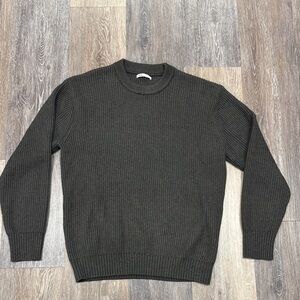 Zara Men's Espresso Crewneck Sweater